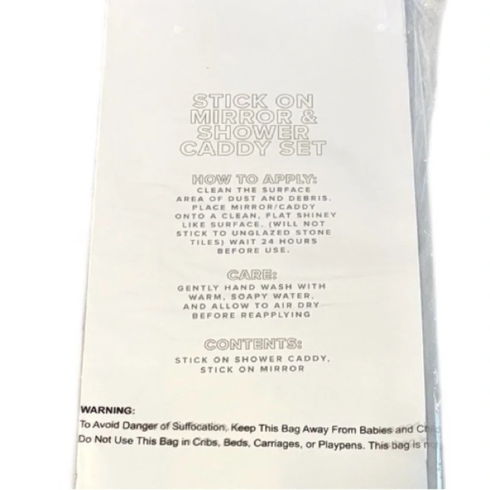 Vivitar Blue Mirror & Shower Caddy NWT